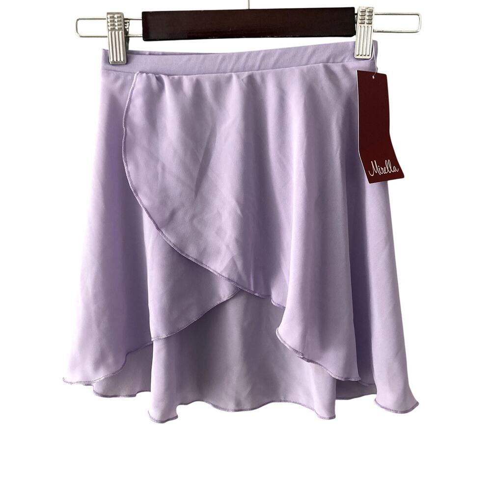 Mirella NEW (flaw) Dance High Low Wrap Skirt Lilac 8/10